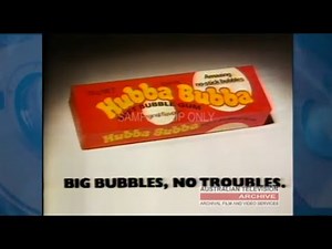 Hubba Bubba (Bubble Gum) Australian TV Commercial 1980's