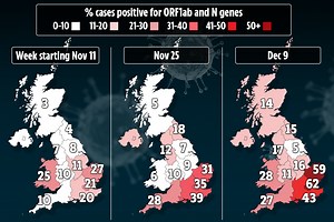Maps reveal how new Covid strain spread - and is in ALL areas of UK already