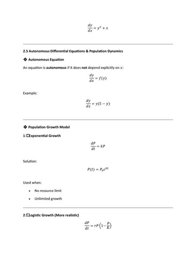 MATH3410 1 differential equations