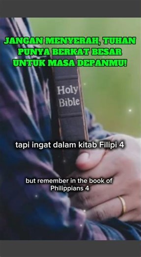 JANGAN MENYERAH, TUHAN PUNYA BERKAT BESAR UNTUK MASA DEPANMU!