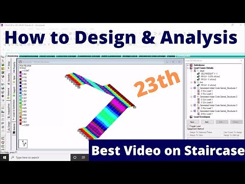 STAAD Pro Tutorials : Staircase Design and Analysis in STAAD Pro in Hindi | 23th lecture