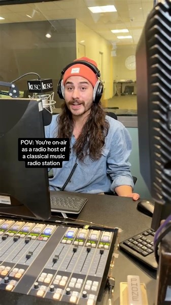 Behind the scenes at KUSC with Solomon!🎙️🎶 #classicalmusic #mozart #radio #la #losangeles #socal #kusc | Classical KUSC