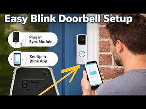 Blink Video Doorbell Camera Setup (Basic Walk Through) Pair Sync Module 2 Wi-Fi Phone App Front Door
