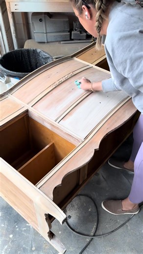 you dont have to paint everything! ❤️🥰 Check out my “Raw Wood Look Essentials” in my amazon storefront to do it yourself ❤️❤️ #furnituredesign #rawwoodfurniture #rawwoodlook #furnitureflip #frenchbuffett #strippedfurniture #furniturestriphack | Ali Russell