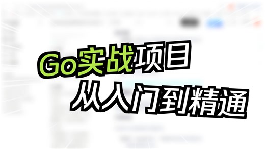 Go实战项目：从入门到精通。新手友好的Go实战项目，企业实战，项目优化。