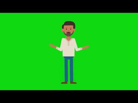 Confused man green screen animation 4k #greenscreen #manga