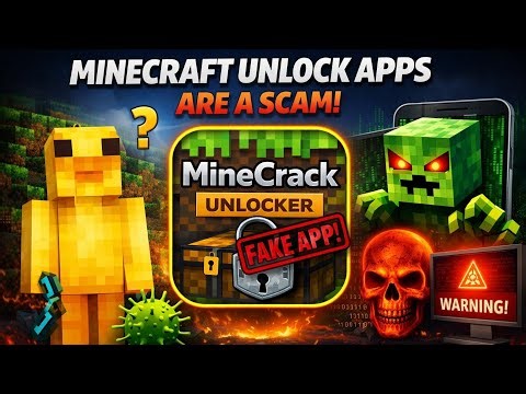 Be aware of scams !!!! For unlocking minecraft by apps alternative of mcentre😱