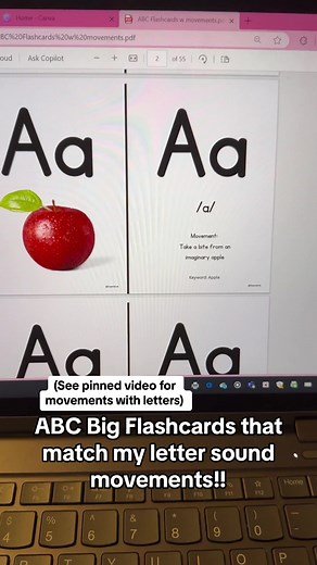 Big flashcards that match my movements for letter sounds!!! So excited about these!!! Meant to be front and back but there is a just front option! On the back there will be an explanation of the movement, letter, sound, and keyword!Letters on top so easy to hold without covering the letters! Includes a-z, long vowels, 2nd sound for c,g,s, and x! As well as all 4 sounds of y! #lettersounds #abc #abcflashcards #phonics #sor #scienceofreading #phonicsforkids #homeschool #homeschoolmom | Mrs. Peters