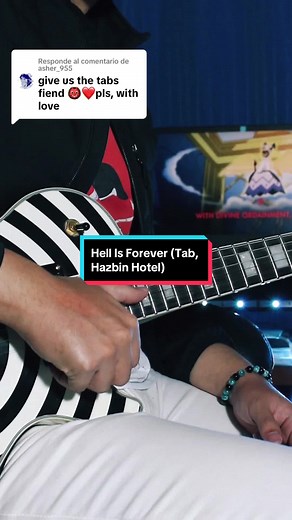 Respuesta a @asher_955 en el bend del traste 22, es hasta el 24, pero la tab no llegaba tan alto 😅 #hellisforever #hazbinhotel #adam #alastor #guitartutorial #guitartabs