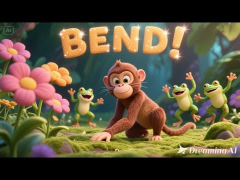 Monkey’s Morning Stretch 🐵🌞 | Jungle Exercise Song for Kids | Jungle Rhymes World