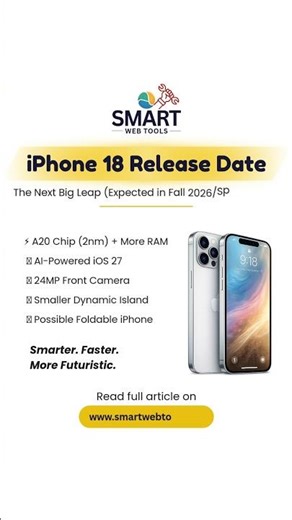 iPhone 18 Release Date #foldableiphone #applerumors #iphone18