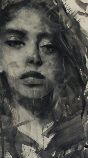 Painting with Liquid Charcoal! Full video live on YouTube