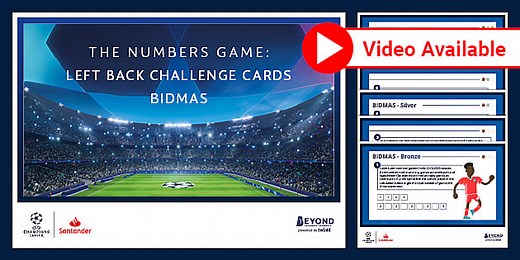 Champions Challenge Cards: BIDMAS [Ages 11-14]