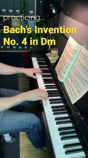 practicing.. Bach Invention 4 in Dm