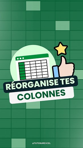 🚀 Réorganise tes colonnes dans Excel en un clin d’œil grâce à ce raccourci secret ! Marre de couper-coller pour remettre tes colonnes dans le bon ordre ? Il existe une astuce ultra simple qui va te faire gagner un temps fou. Dans la vidéo, tu vas découvrir : ✅ Comment sélectionner une colonne en un clic avec Ctrl Espace ✅ Comment la déplacer direct avec Maj Glisser-déposer à la souris En quelques secondes, ton tableau est réorganisé sans prise de tête ! Teste l’astuce et dis-moi en commentaire 