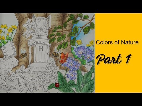 How to color the Nature|Part1/ 2| Let's go traveling with wild Mouse by Makiko Inatome