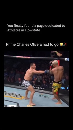 Athletes in Flow State on Instagram: "Prime Charles Oliveira was relentless chaos mixed with elite skill. His pressure never stopped, forcing opponents backward until mistakes appeared. Whether striking or grappling, he attacked without fear, overwhelming defenses and turning exchanges into finish sequences. This moment shows how quickly he could flip danger into dominance inside the Octagon. This is flow state fueled by belief and aggression. Oliveira stays calm while pushing pace, trusting his