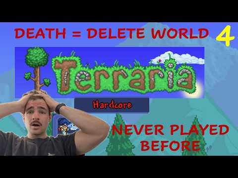 PART 4 TERRARIA MEGA HARDCORE - SO MUCH BUILDING AND CRAFTING - (DEATH = RESTART WORLD)