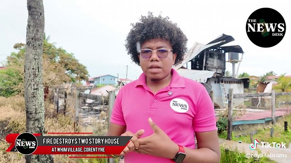 Fire Destroys Two-Story House in Whim Village