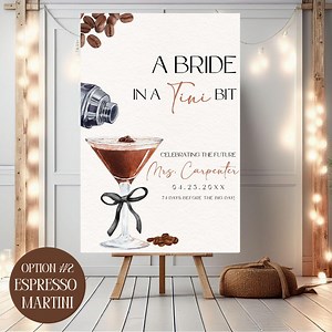 Bridal Shower Welcome Sign Bride in a Tini Bit Custom Bridal Shower Sign Bridal Shower Party Sign Elegant Welcome Sign Bridal Shower Decor - Etsy