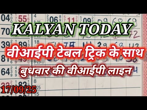 Kalyan today Matka Panel line tricks-17-09-2025- दिन बुधवार