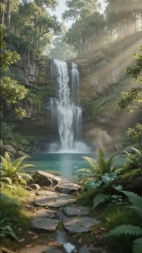 Peaceful Forest Waterfall in 4K 🌿💧