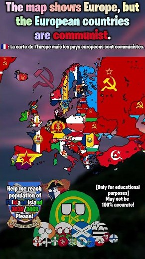 The map shows Europe, but the European countries are communist. #map #communist