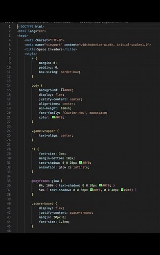 🕹️ Create a Classic Space Invaders Game Using HTML, CSS & JavaScript | Step-by-Step Tutorial