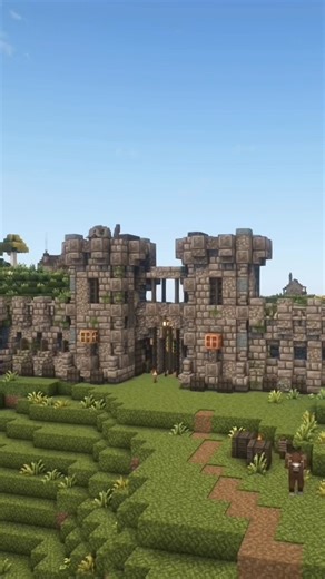 Simple Minecraft Medieval Gatehouse - Cinematic Build Timelapse #minecraft
