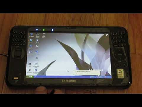 Samsung Q1 Ultra touchscreen Windows XP demo