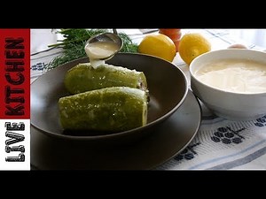 Πως να φτιάξετε Κολοκυθάκια γεμιστά με αυγολέμονο - How to make stuffed zucchini