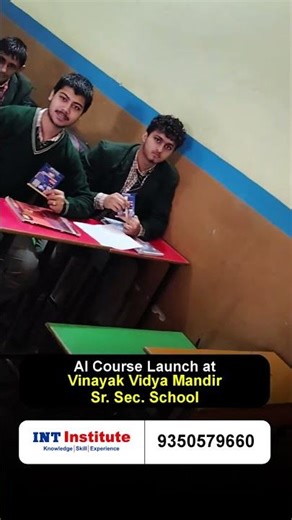 Free AI Course for Vinayak Vidhya Mandir Sr. Sec. School Students by INT Computer Institute |