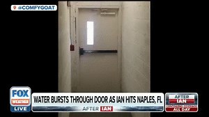 Watch: Water bursts through door in Naples during Hurricane Ian