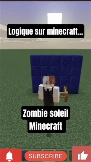 logique sur minecraft zombie et soleil #minecraft #logique #zombie #soleil #viral #viralshort