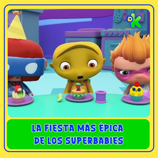 7.4K views · 76 reactions | Dolores preparó todo para una fiesta de Superbebé, ¡pero nadie contaba con que el villano se escaparía de la TV!  #MiniBeatPowerRockers Suscríbete ahora: <https://bit.ly/MAX-DiscoveryKidsLA> | Discovery Kids Latinoamérica | Facebook