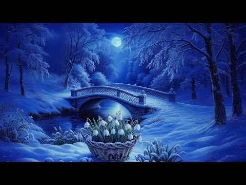 🌙 Snowdrop Bridge at Midnight — 2 Hours Deep Sleep Music & Winter Night Ambience