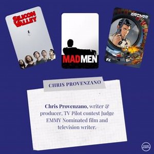 Chris Provenzano, the executive producer of hit shows such as Justified and Silicon Valley will be judging our TV Pilot Contest! Chris is a successful showrunner in Hollywood, so now is your chance to get your work seen by an industry professional. Tap the link below to learn more! https://www.shorescripts.com/judges/#tv | Shore Scripts | Facebook