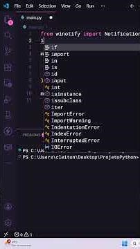 How to create notifications in Windows with Python! 💻🔔 #shorts