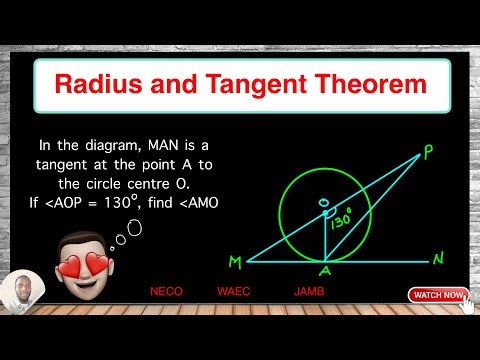 Radius and Tangent Theorem | Circle Geometry & Pythagoras (WAEC, JAMB)