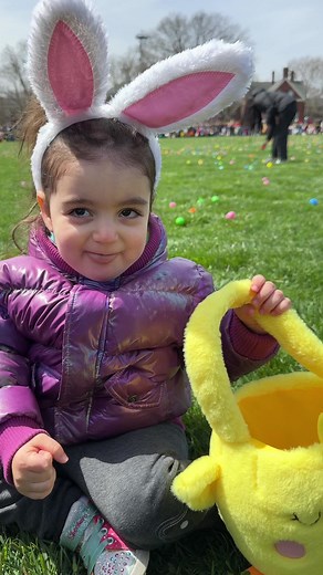 Governor’s Island Egg Hunt 🐰🌸🐣 Mika had a great time but it was a little chaotic as the big kids got to the little kids area and started pushing them around. Someone even took Mika’s bunny ears. | New York Mickey