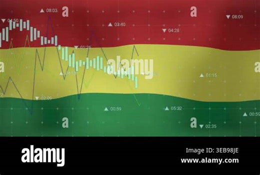 Animation of graph and processing data over flag of bolivia. National economy, travel, data, finance, digital interface, business and communication, digitally generated video Stock Video Footage - Alamy