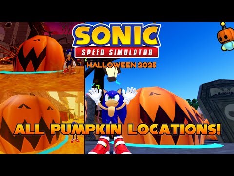 All Pumpkin Locations In The New Update! (Sonic Speed Simulator)