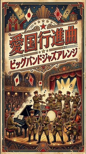 ‪【short】軍事歌謡「愛国行進曲」ビッグバンドジャズアレンジ Japanese military song “Aikoku koshinkokyu” Big band Jazz arrange