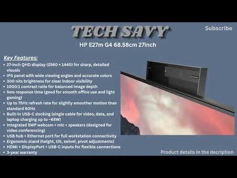 HP E27m G4 Monitor Review – Best 27” QHD USB-C Business Docking Monitor 2026