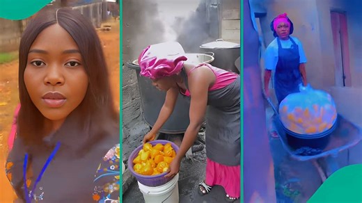 Graduate with 2 certificates hawks food on wheelbarrow, her videos trend