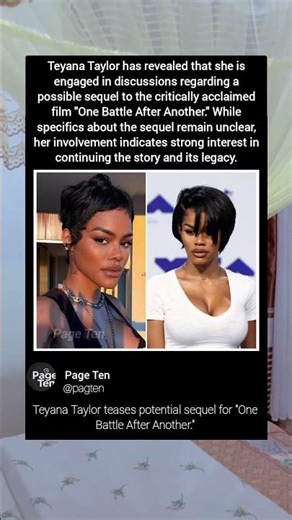 Teyana Taylor Teases Possible "One Battle After Another" Sequel #teyanataylor #shorts
