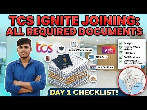 TCS Ignite Day 1 Checklist: All Required Documents! (Don't Miss Any) 🚀 #viral #views #tcsignite