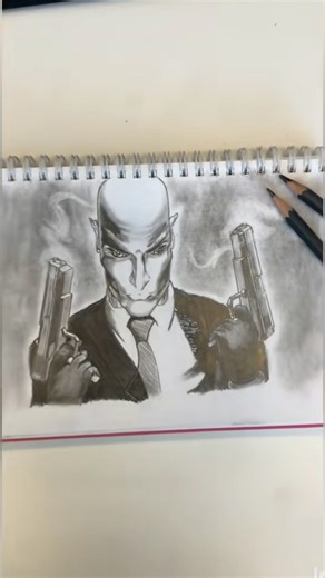 “Hitman” 🥷🏻 #sketch #drawing #art #sketching #рисование #скетч #рисунок #painting #artist