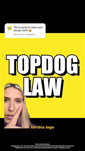 Emily Zugay | This logo redesign is adjourned @topdoglaw #ad | Instagram