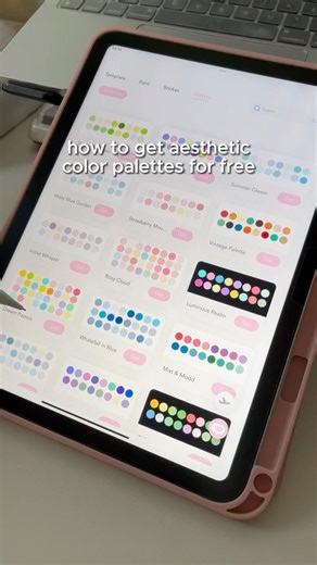 how to get aesthetic color palettes for your notes
